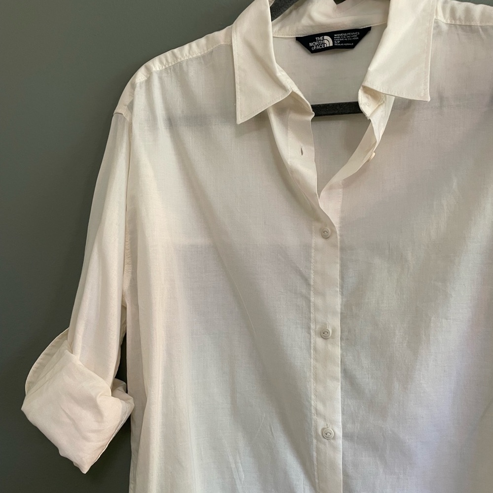 North Face Ivory Buttondown Shirt, Like New